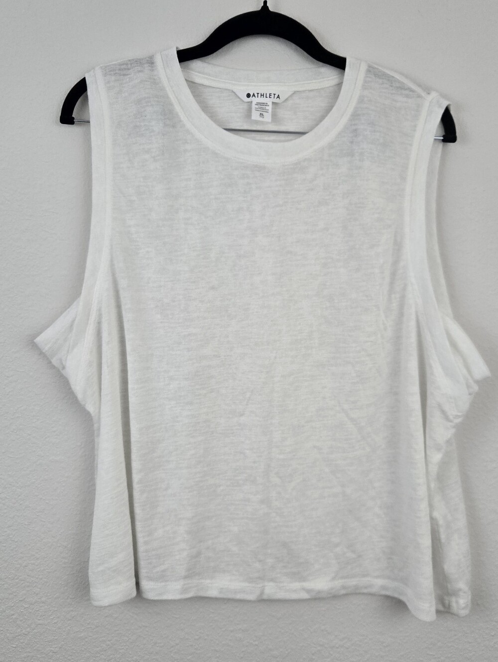 White Athleta Sheer Tank Top